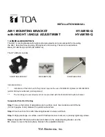 Toa AM-1 Installation Manual preview