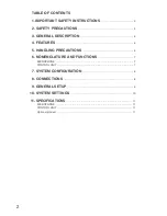 Preview for 2 page of Toa AM-1 Operating Instructions Manual