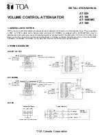 Preview for 1 page of Toa AT-025 Installation Manual