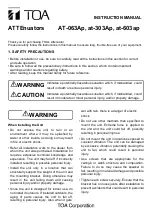 Preview for 1 page of Toa AT-063Ap Instruction Manual