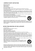 Preview for 2 page of Toa BG-115 Operating Instructions Manual