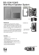 Preview for 1 page of Toa BS-1034 Specifications