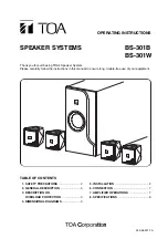 Toa BS-301B Operating Instructions Manual preview