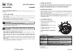 Preview for 1 page of Toa C-A854H Instruction Manual