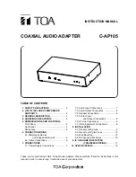 Toa C-AP105 Instruction Manual предпросмотр