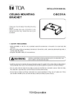 Preview for 1 page of Toa C-BC511A Installation Manual