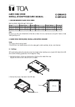 Toa C-DR091D PL Installation Manual preview