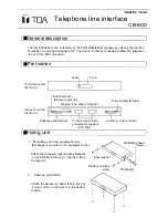 Preview for 1 page of Toa CB-600 Installation Manual