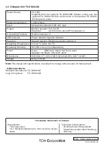 Preview for 4 page of Toa CHAIRMAN UNIT Instruction Manual