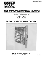 Toa CPU-55 Installation Handbook preview