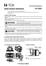 Toa CS-304U Instruction Manual предпросмотр