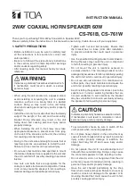 Toa CS-761B Instruction Manual предпросмотр