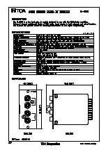 Preview for 1 page of Toa D-001R Specifications