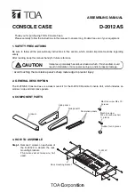 Toa D-2012AS Assembling Manual preview