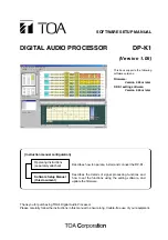 Toa DP-K1 Software Setup Manual preview