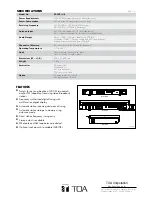 Preview for 2 page of Toa DT-930 Specifications