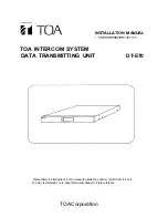 Предварительный просмотр 1 страницы Toa DT-E70 Installation Manual