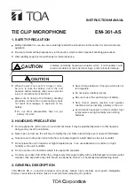 Toa EM-361-AS Instruction Manual preview