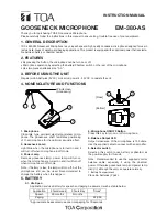 Toa EM-380-AS Instruction Manual preview