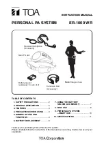 Toa ER-1000 WR Instruction Manual предпросмотр