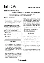 Toa ES-0422WP Instruction Manual preview