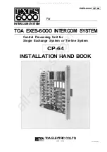 Toa EXES-6000 CP-64 Installation Handbook preview