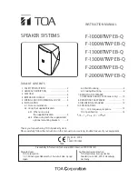 Toa F-1000BTWP EB-Q Instruction Manual предпросмотр