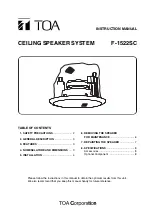 Toa F-1522SC Instruction Manual preview