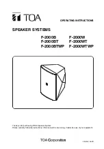 Preview for 1 page of Toa F-2000B Operating Instrucctions