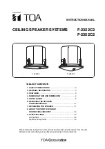 Предварительный просмотр 1 страницы Toa F-2322C2 Instruction Manual