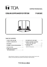 Toa F-2852C Instruction Manual предпросмотр