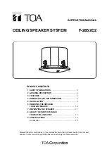 Toa F-2852C2 Instruction Manual предпросмотр