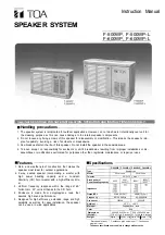 Предварительный просмотр 1 страницы Toa F-500WP Instruction Manual