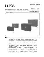 Preview for 1 page of Toa F-505 Instruction Manual