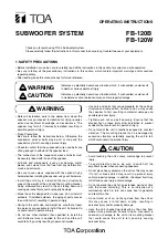 Toa FB-120B Operating Instructions preview