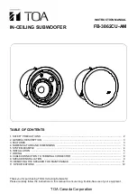 Preview for 1 page of Toa FB-3862CU Instruction Manual