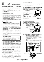 Toa GS-302 Instruction Manual предпросмотр