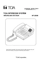 Предварительный просмотр 1 страницы Toa HF-250M Operating Instructions Manual