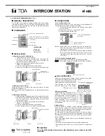 Предварительный просмотр 1 страницы Toa HF-640S User Manual