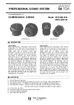 Toa HFD-220-8/16 Instruction Manual preview