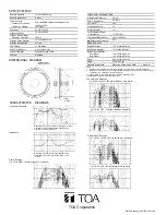 Предварительный просмотр 2 страницы Toa HLS46UL-8 Specification Sheet