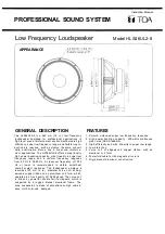 Toa HLS46UL2-8 Instruction Manual preview