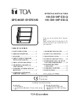 Preview for 1 page of Toa HX-5B-WP Operating Instructions Manual