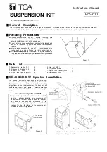 Toa HY-700 Instruction Manual preview