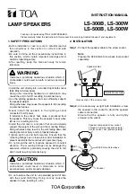 Toa LS-300B Instruction Manual предпросмотр