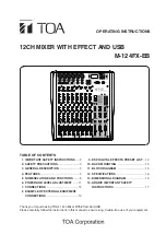 Toa M-124FX-EB Operating Instructions Manual preview