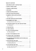 Preview for 2 page of Toa M-864D Operating Instructions Manual