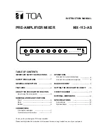 Toa MX-113-AS Instruction Manual preview