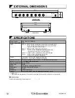 Preview for 12 page of Toa MX-113-AS Instruction Manual