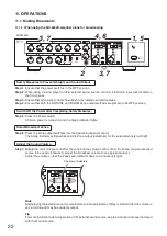 Предварительный просмотр 22 страницы Toa MX-6224D Operating Instructions Manual